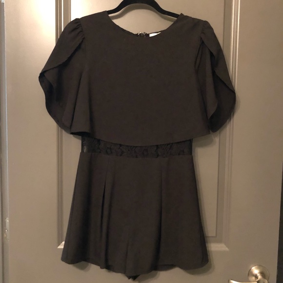 Little Black Romper with lace!! - Picture 3 of 4